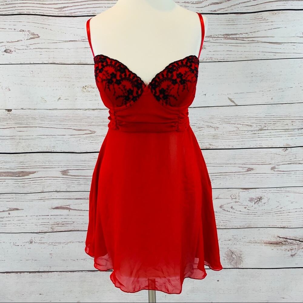 Inner Secrets red black negligee sheer